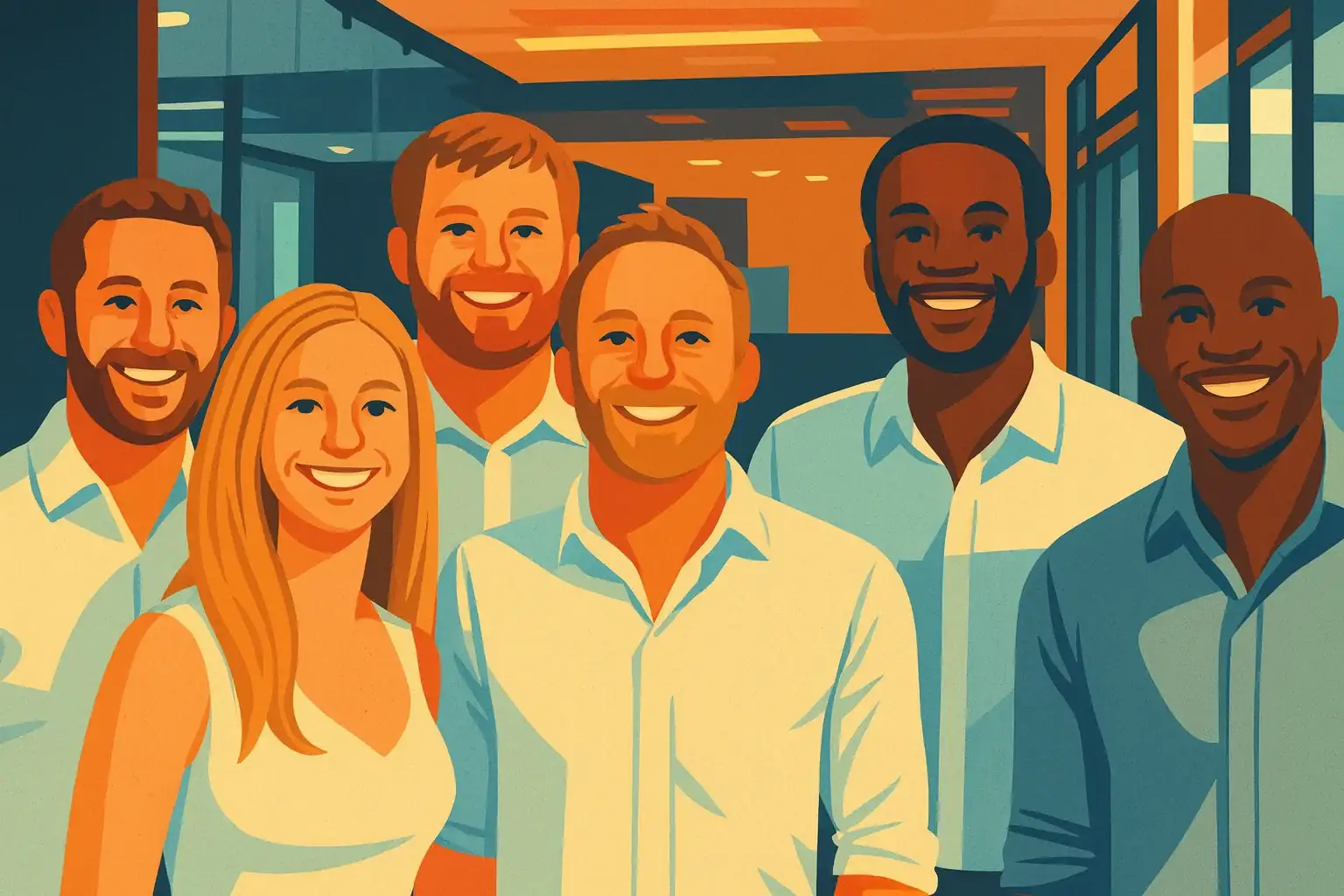 Developer coding at workstation with multiple monitors